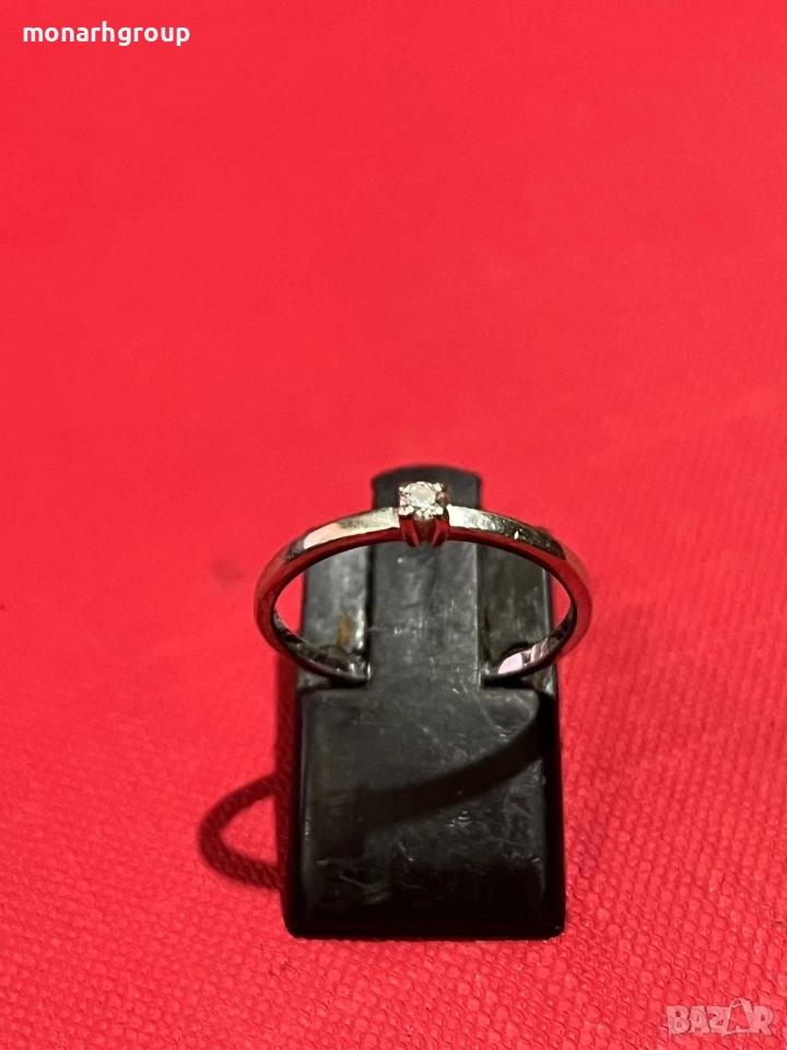 Златен пръстен /бяло злато/, снимка 1