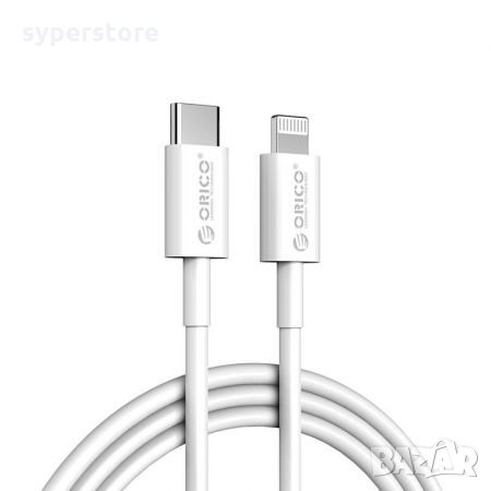 Кабел USB Type C към Lightning 1m Бял 3A Orico CL01-10 Cable USB Type C to Lightning M/M, снимка 1