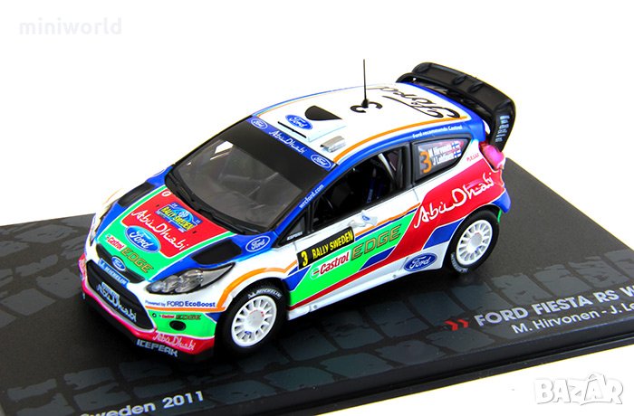 Ford Fiesta RS WRC M.Hirvonen J.Lehtinen Rally Sweden 2011 - мащаб 1:43 на IXO/Altaya, снимка 1