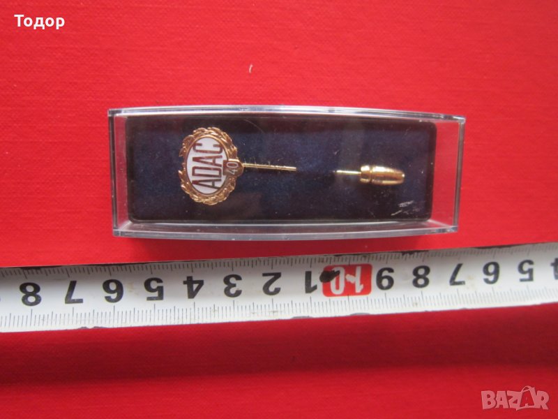 Немски автомобилен знак значка бронз и емайл с кутия, снимка 1