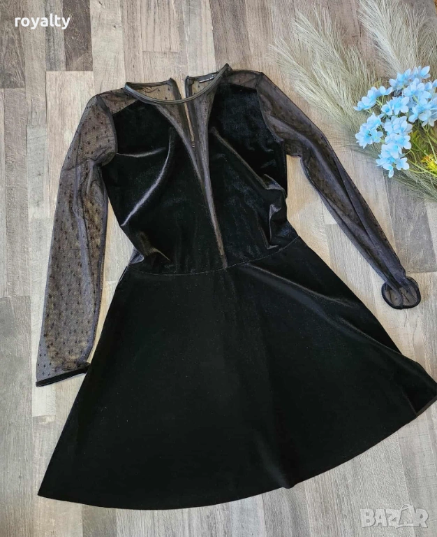 Черна Стилна Дамска Рокля Универсален Размер , снимка 1