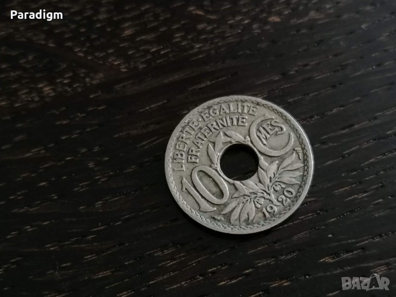 Mонета - Франция - 10 сантима | 1920г., снимка 1