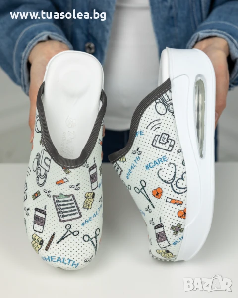 🥁 Намаление - Дамско анатомично медицинско сабо на платформа | Марка Tuasolea, снимка 1