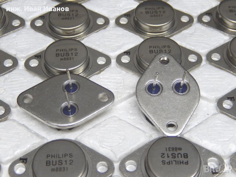 BUS12 PHILIPS npn транзистори 400 V, 10 A, 125 W, Корпус: ТО-3, снимка 1