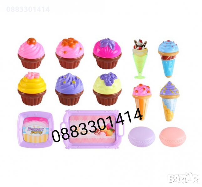 Детски комплект Мъфин и сладолед 14 части, снимка 1