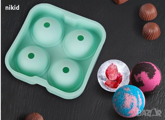 4 топки топка сфери топче 2 части пластмасова форма pops cakes Lollipop Pop Cake Попскейк близалки, снимка 1