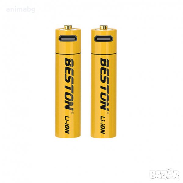 ANIMABG Литиево-йонни презареждащи батерии, ААА, 1.5V, 800mWh, Бързо зареждане, 2 броя, снимка 1