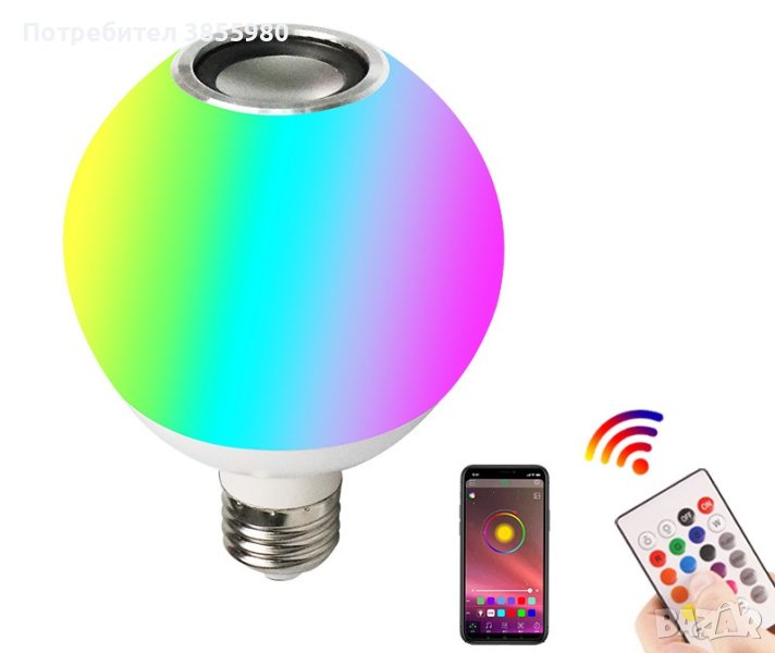 💫 Цветна LED крушка с дистанционно, снимка 1