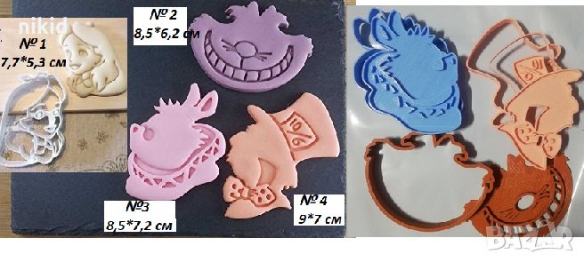 Алиса в Страната на Чудесата пластмасов резец форма за тесто бисквитки фондан торта, снимка 1