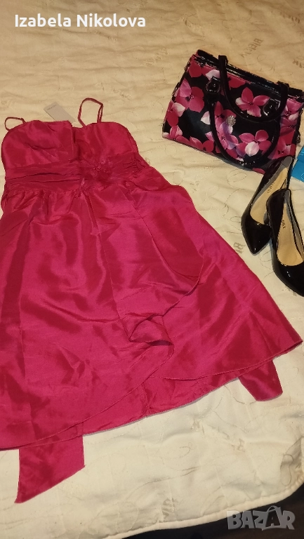 Комплект чисто нови рокля с обувки и чанта, снимка 1