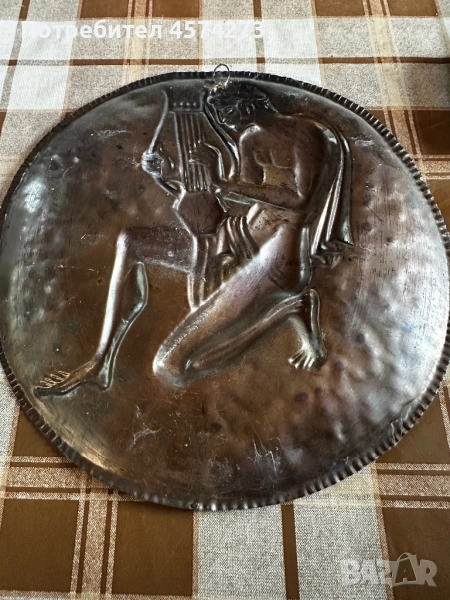 Медна декорация за стена Орфей , снимка 1