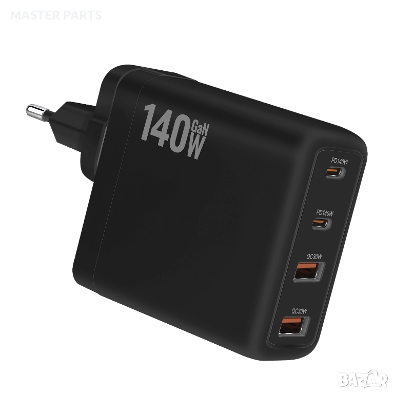 140W GaN PD 3.1 Ултра Бързо Зарядно за Смартфони MacBook Pro и Лаптопи, снимка 1