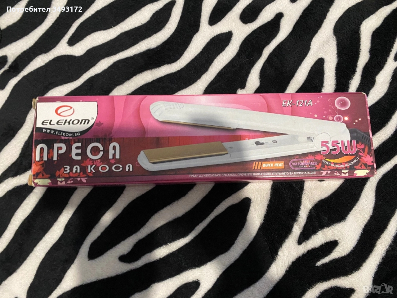 Преса за коса с плочи с керамично покритие, снимка 1