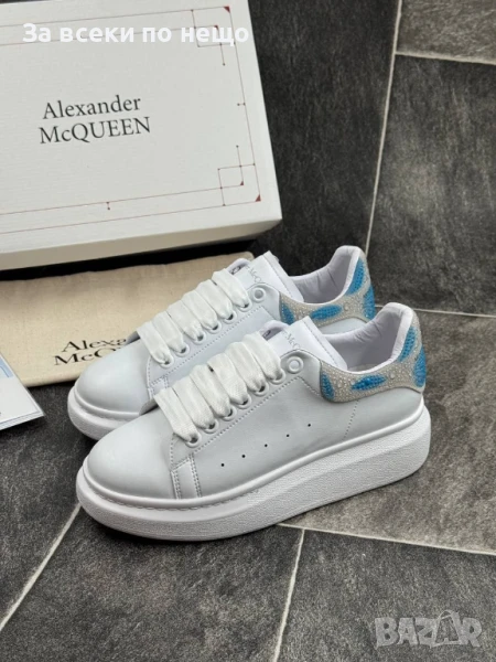 Alexander McQueen Дамски Маратонки С Кристали👟Спортни Обувки Александър Макуин👟Сникърси E750, снимка 1