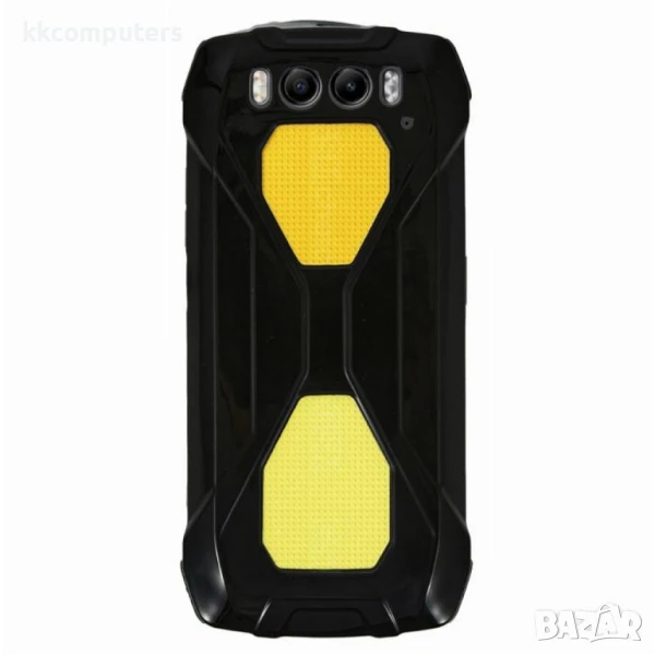 Гъвкав TPU Калъф + Скрийн Протектор за Blackview BV7300 – Прозрачен / Черен, снимка 1