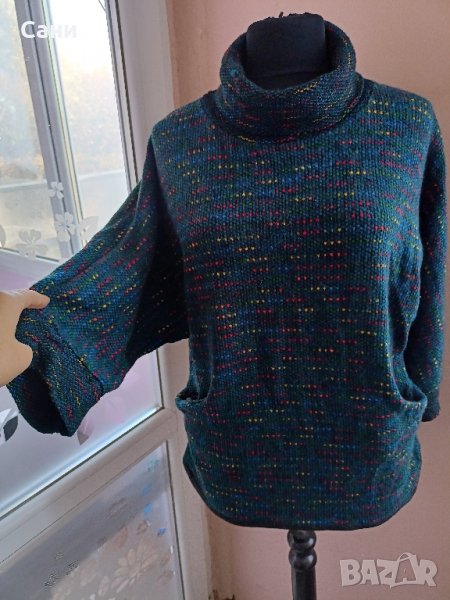 Пуловер с джобове, снимка 1