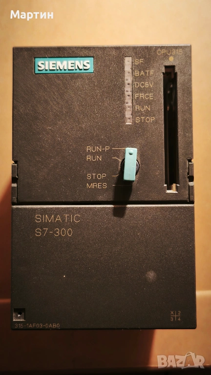 Siemens Simatic S7-300 CPU315 _ 315-1AF03-0AB0, снимка 1