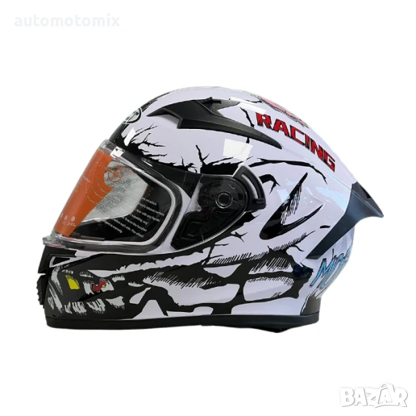 Каска за мотор WLT White, снимка 1