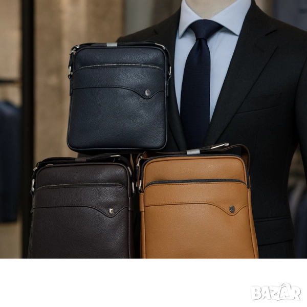 Стилна мъжка чанта за през рамо, снимка 1