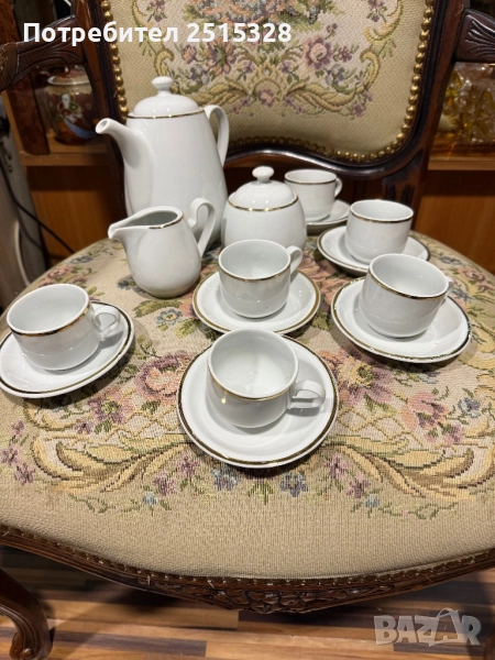 стар бълг порцеланов сервиз китка, снимка 1