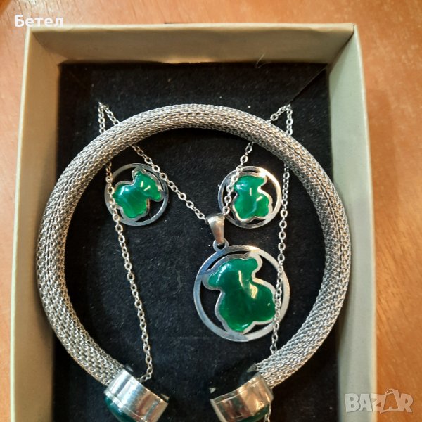 Tous,España original комплект обеци, гривна и медальон, снимка 1