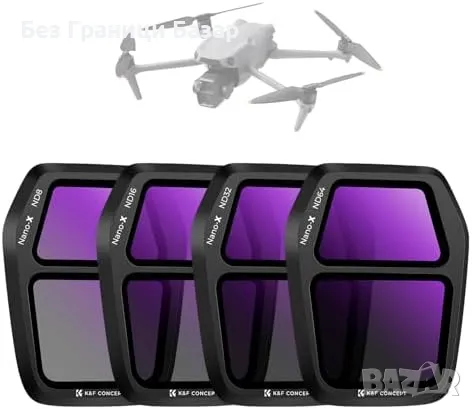 Нови ND филтри за DJI Air 3S - ND8 ND16 ND32 ND64, 28-слойно покритие, снимка 1