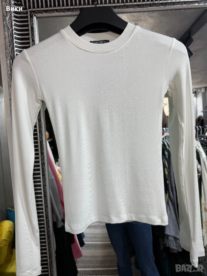 Бяла блуза налична в размер S, M u L, снимка 1