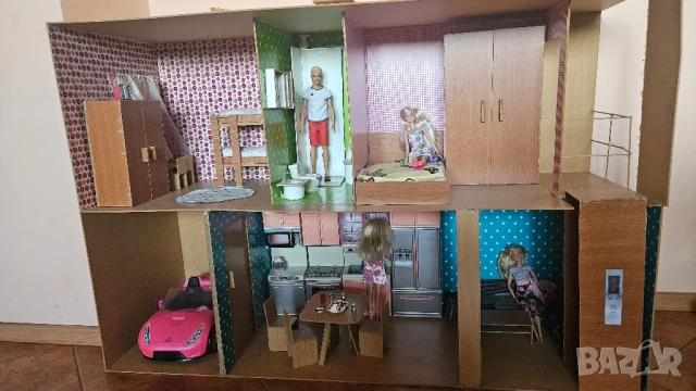 Къща за кукли Барби, ръчно изработена