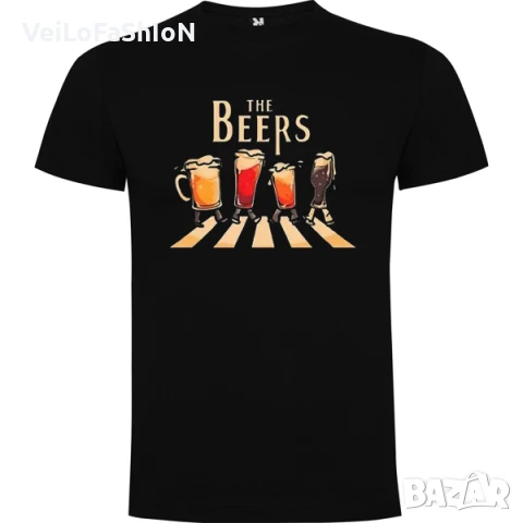 Нова забавна мъжка тениска с Бири - The Beers - Abbey Road Parody 
