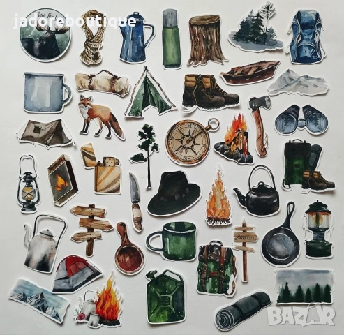 Дизайнерски скрапбук стикери различни теми Париж/ Италия/ Печива/ Къмпинг и други, снимка 7 - Други - 42532827