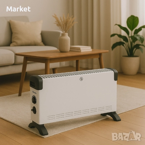 Конвекторни отоплители Rosberg – 2000W, 3 степени, защита от прегряване, снимка 2 - Отоплителни печки - 51811778