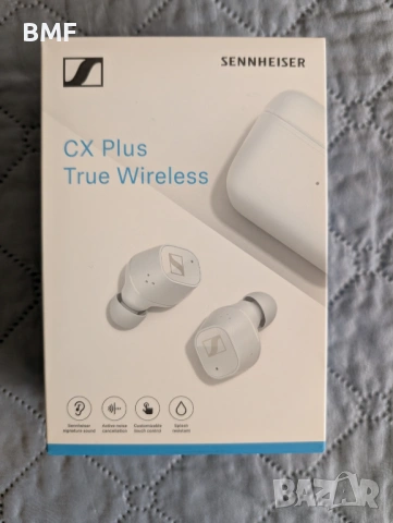 Почти неползвани слушалки Sennheiser CX Plus TW с проблем в лявата, снимка 4 - Bluetooth слушалки - 53459627