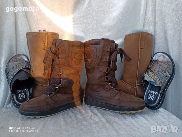 дамски ботуши,боти SNOW BOOTS TIMBERLAND® оригинал, 35 - 36,100% ВИСОКОКАЧЕСТВЕНА ЕСТЕСТВЕНА КОЖА, снимка 18 - Дамски апрески - 43562260