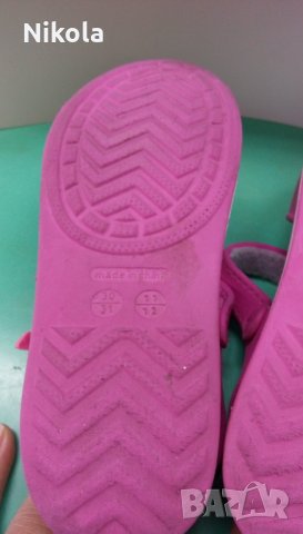 Детски розови сандали - чехли с велкро лепенки №30/31, снимка 10 - Детски сандали и чехли - 27620276