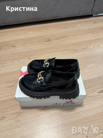 Черни лоуфъри , снимка 2 - Дамски ежедневни обувки - 52777426