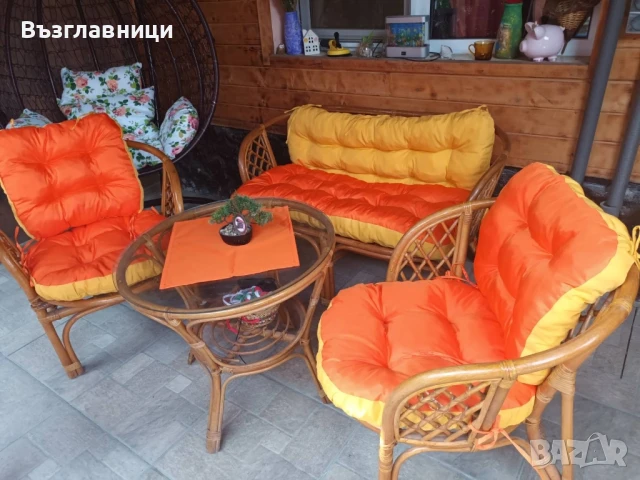 Комплект възглавници за ратанов комплект, снимка 11 - Градински мебели, декорация  - 50837123