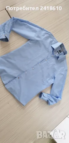 Hugo Boss Len / Organic Cotton  Slim Fit Mens Size 42 - L - 16 /1/2 НОВО! ОРИГИНАЛ! Мъжка Риза!, снимка 3 - Ризи - 50436194