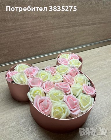 Кутия Miki с вечни рози, снимка 4 - Декорация за дома - 44032610