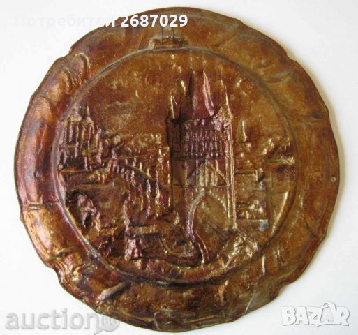 33 СМ  Tower Bridge  пано ГОЛЯМА чиния за стена ТАУЪР БРИДЖ - 33 СМ метал, снимка 3 - Пана - 28949538