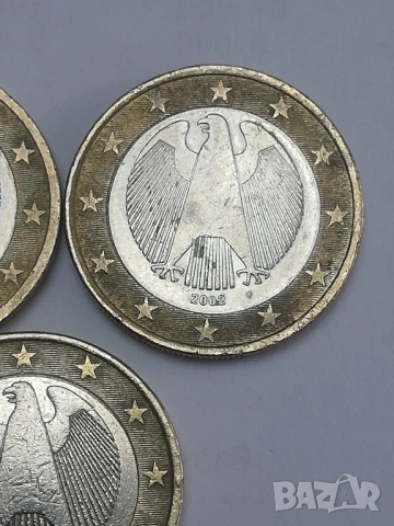 лот 1 евро-Германия от 2002 г. букви-A;F;J, снимка 3 - Нумизматика и бонистика - 52949219