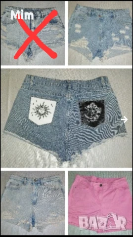 L Дънкови къси панталонки 