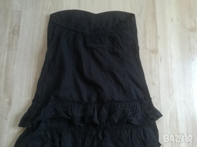 Черна рокля тип бюстие, снимка 4 - Рокли - 28758454