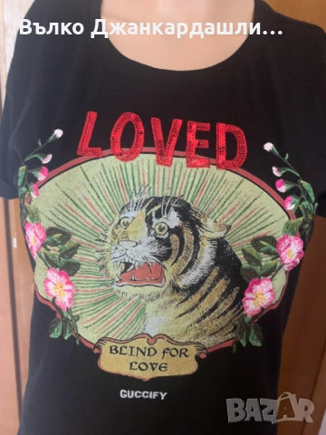 Тениска Gucci с принт, размер L, снимка 2 - Тениски - 53120799