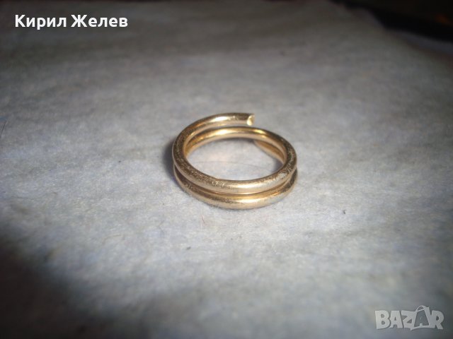 СТАР РУСКИ ЗЛАТИСТ РЪЧНО ИЗРАБОТЕН РЕТРО ПРЪСТЕН 27779, снимка 4 - Антикварни и старинни предмети - 37510164