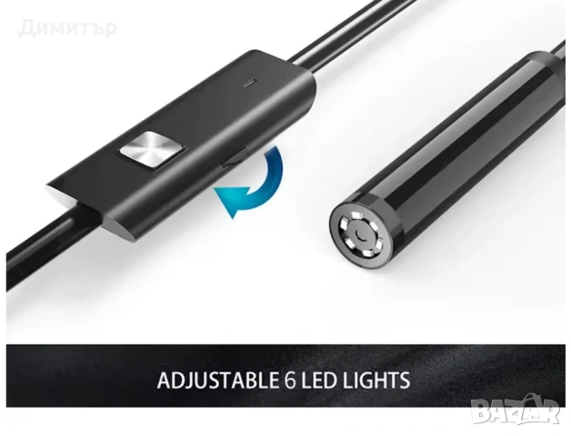 Ендоскопска камера IP67, инспекционна, дължина 2м, Android USB-C, снимка 3 - Камери - 53085925