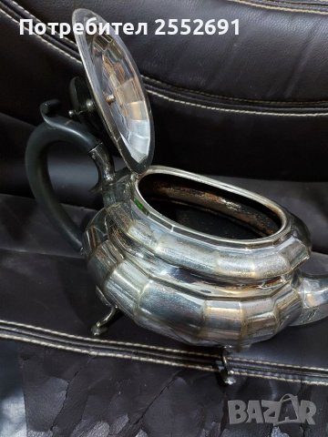 Посребрен чайник , снимка 2 - Антикварни и старинни предмети - 39696280