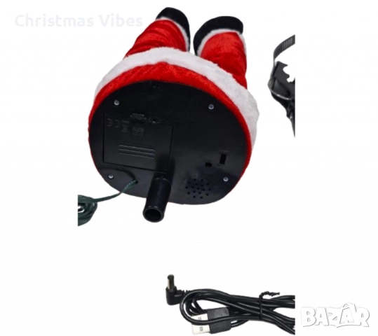 Заклещеният Дядо Коледа – Анимирани крака за вашето коледно дърво, снимка 2 - Декорация за дома - 52091742