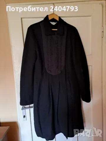 Продавам черно палто, марка Noa Noa, черно вълнено букле