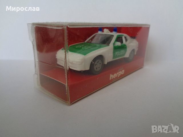 HERPA 1:87 H0 PORSCHE 944 ПОЛИЦИЯ ИГРАЧКА КОЛИЧКА МОДЕЛ, снимка 2 - Колекции - 43603493