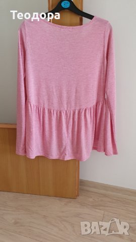 Розова блуза р.S, снимка 4 - Блузи с дълъг ръкав и пуловери - 42987079